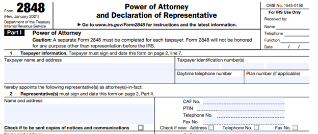 Submit Power of Attorneys and Tax Information Authorizations Online